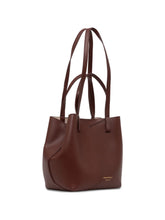 Emporio Armani Leather Tote Bag BROWN