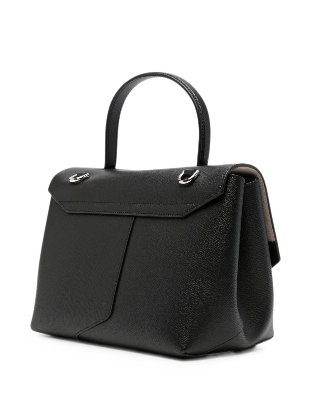 Emporio Armani Leather Foldover Bag BLACK