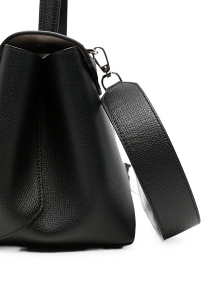 Emporio Armani Leather Foldover Bag BLACK