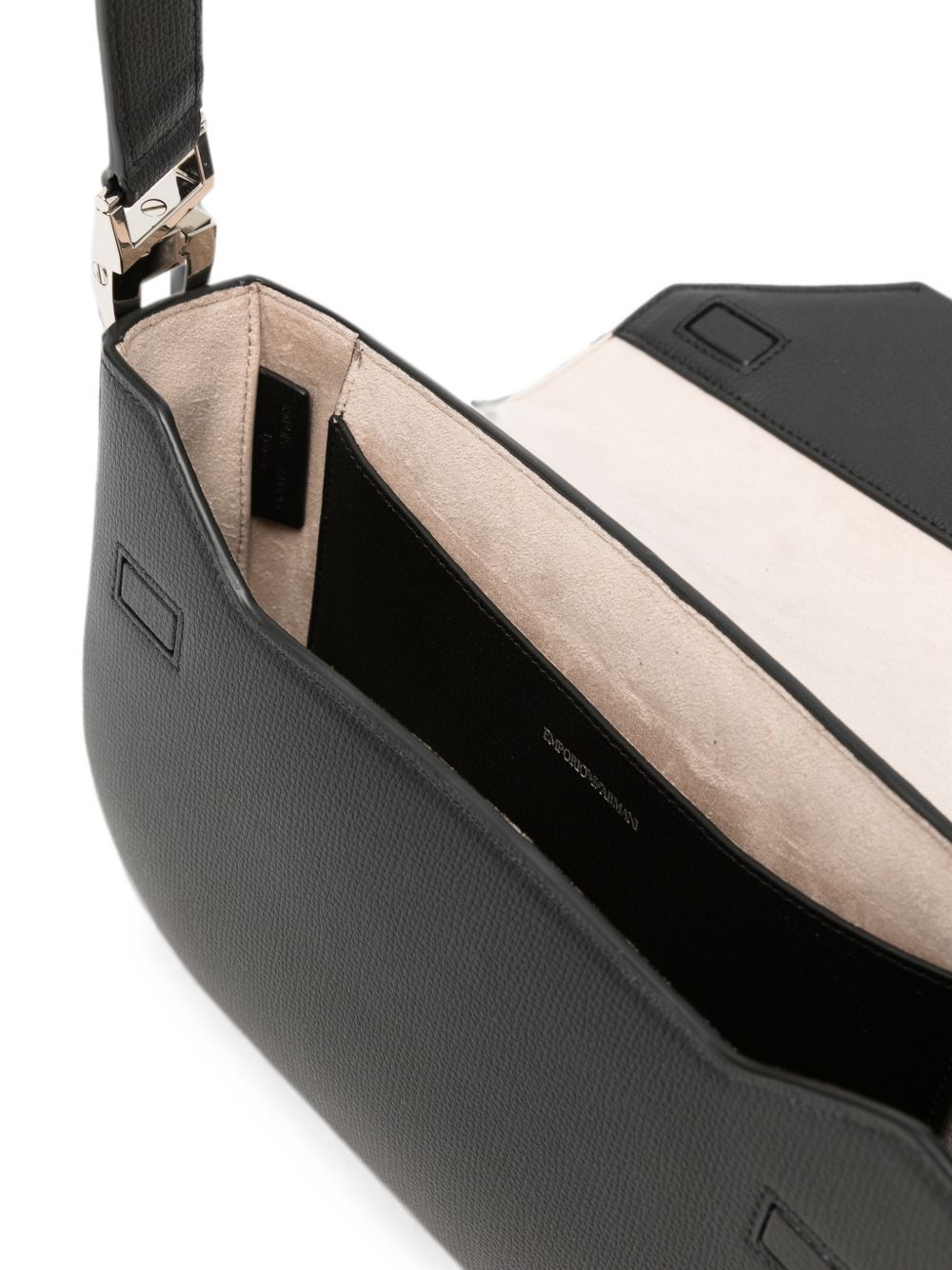 Emporio Armani Leather Crossbody Bag BLACK