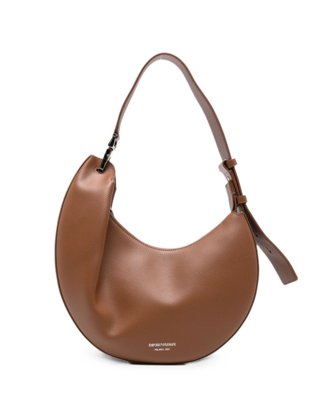 Emporio Armani Leather Shoulder Bag BROWN