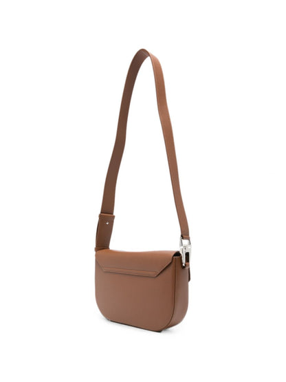 Emporio Armani Leather Crossbody Bag BROWN