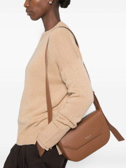 Emporio Armani Leather Crossbody Bag BROWN