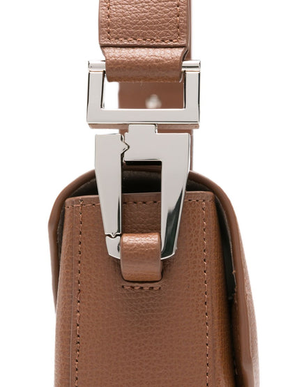 Emporio Armani Leather Crossbody Bag BROWN
