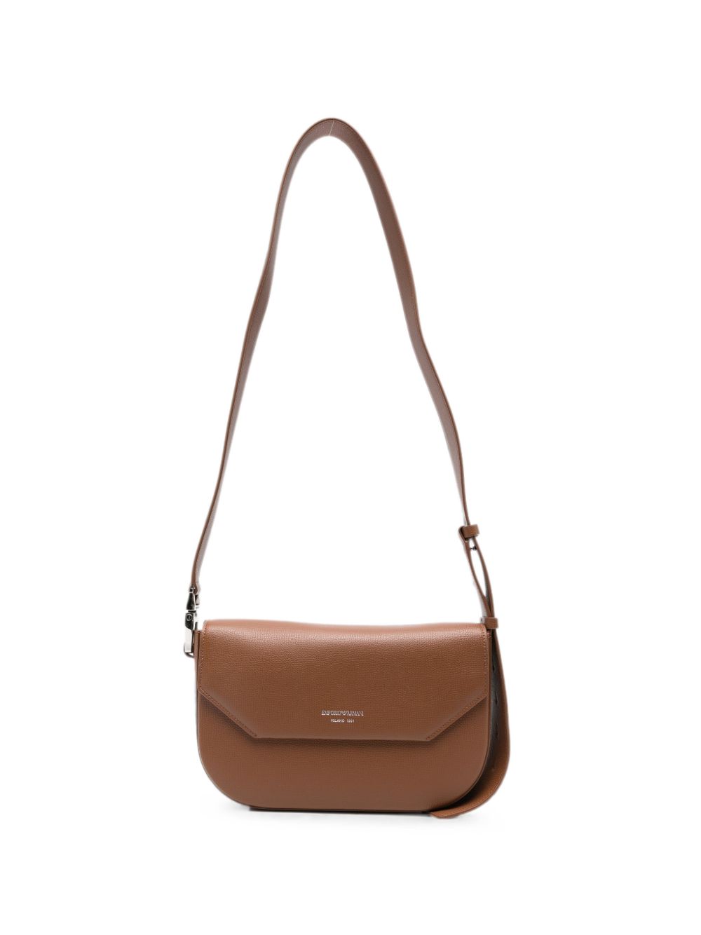 Emporio Armani Leather Crossbody Bag BROWN