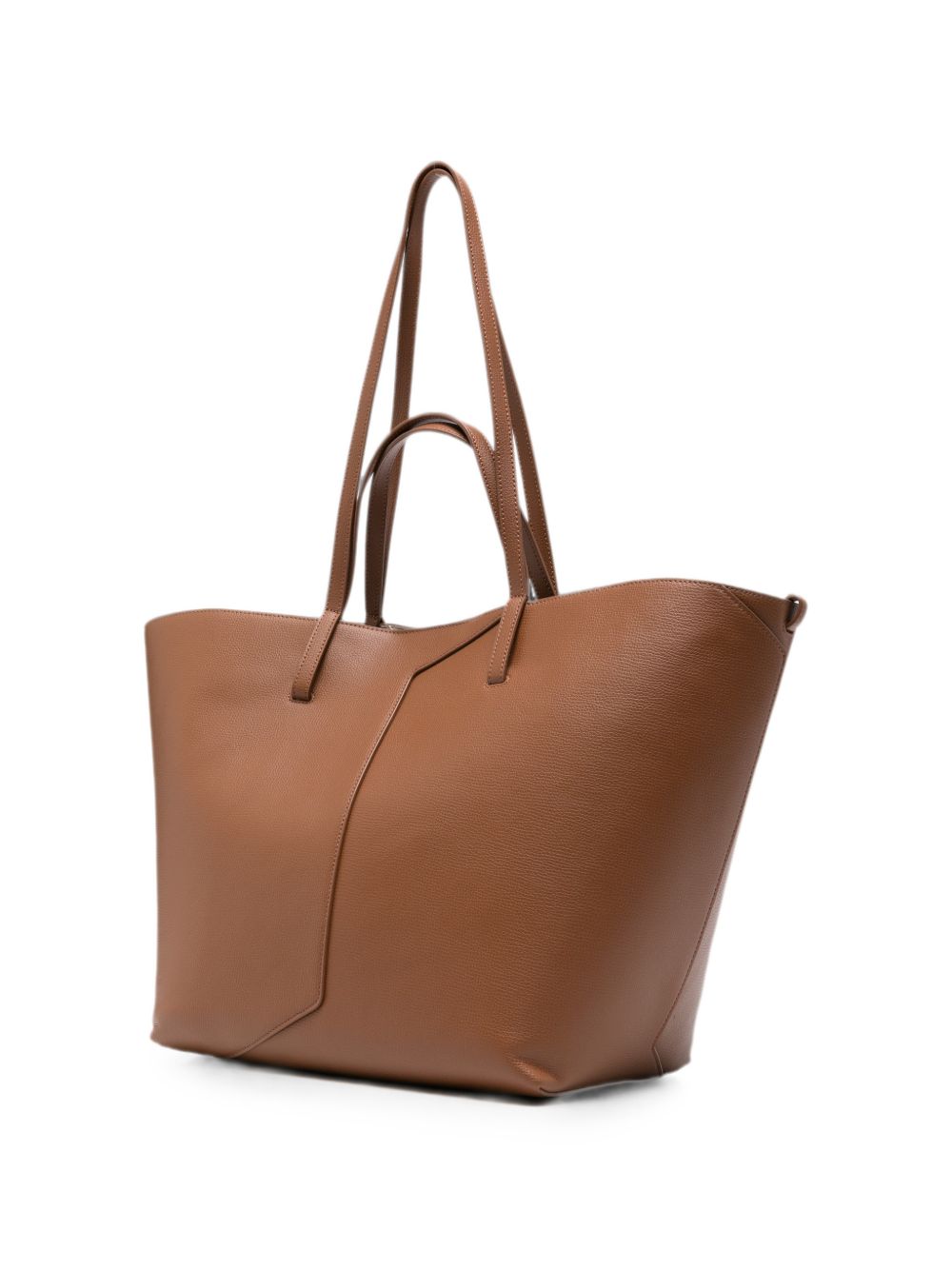 Emporio Armani Leather Tote Bag BROWN