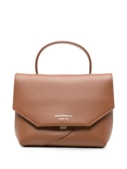 Emporio Armani Leather Top Handle Bag BROWN