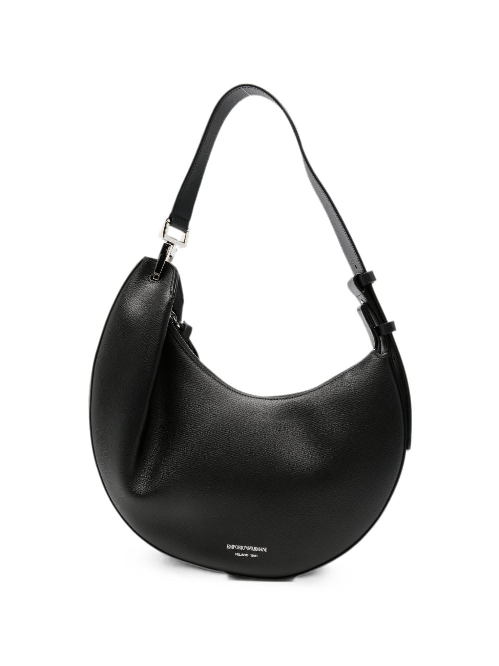 Emporio Armani Leather Shoulder Bag BLACK