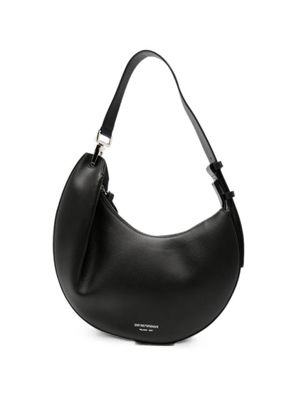 Emporio Armani Leather Shoulder Bag BLACK