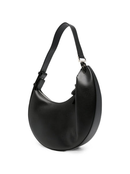 Emporio Armani Leather Shoulder Bag BLACK