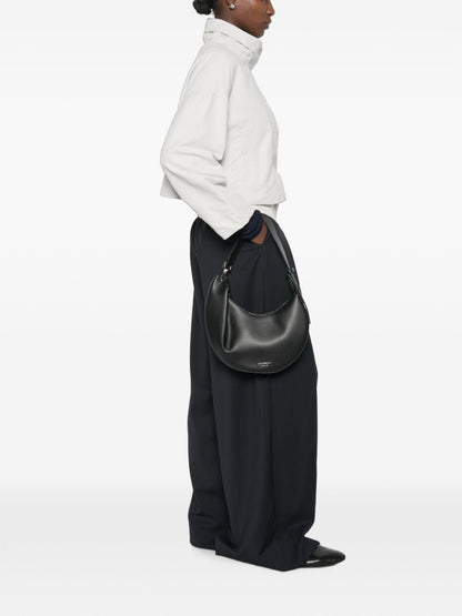 Emporio Armani Leather Shoulder Bag BLACK