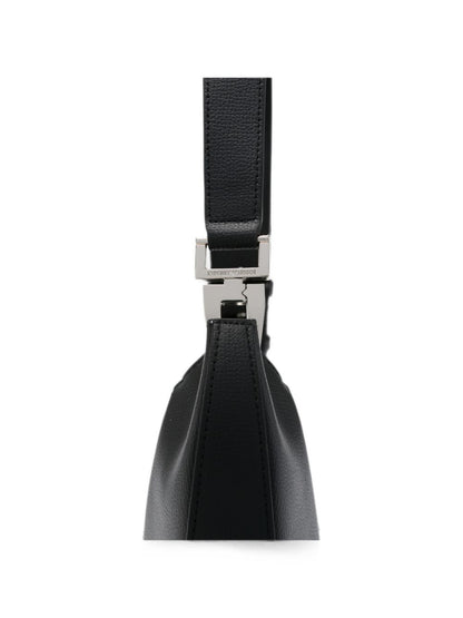 Emporio Armani Leather Shoulder Bag BLACK