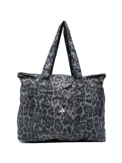 Adidas by Stella McCartney Leopard Tote Bag gray