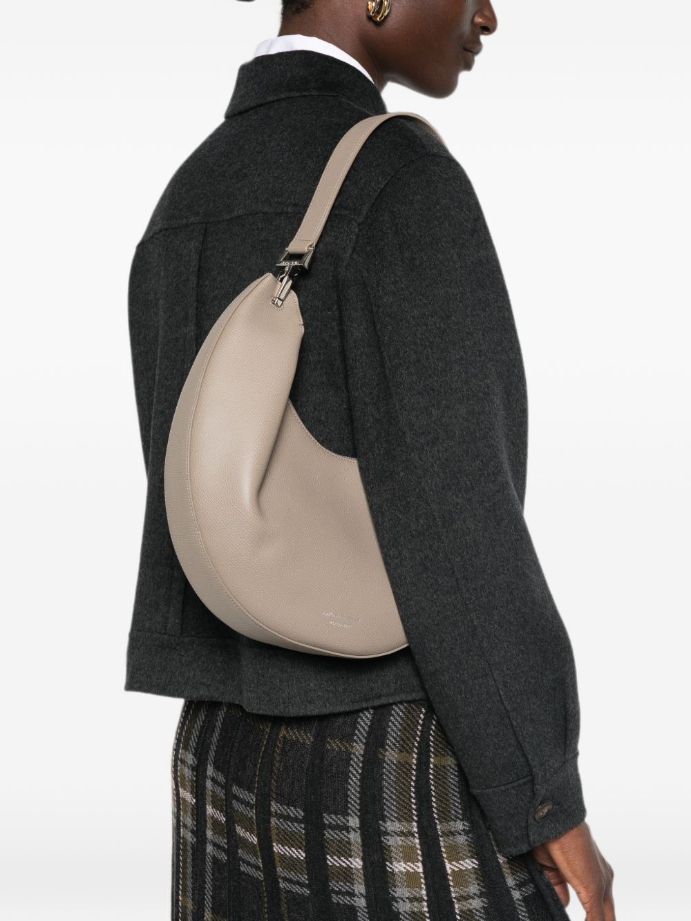 Emporio Armani Leather Shoulder Bag Gray