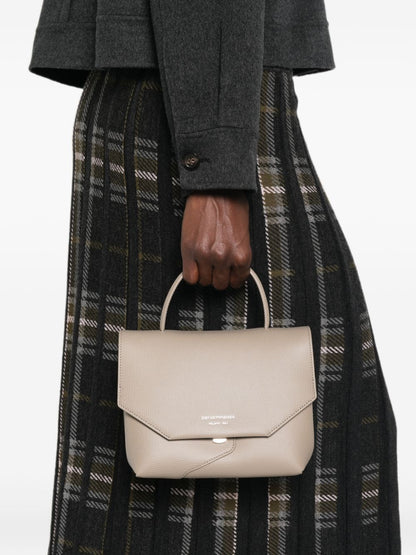 Emporio Armani Leather Top Handle Bag Gray