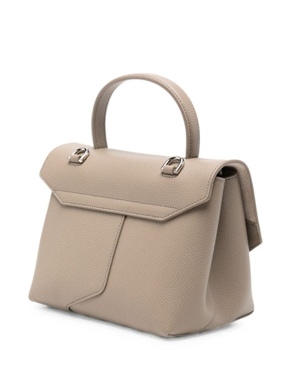 Emporio Armani Leather Top Handle Bag Gray