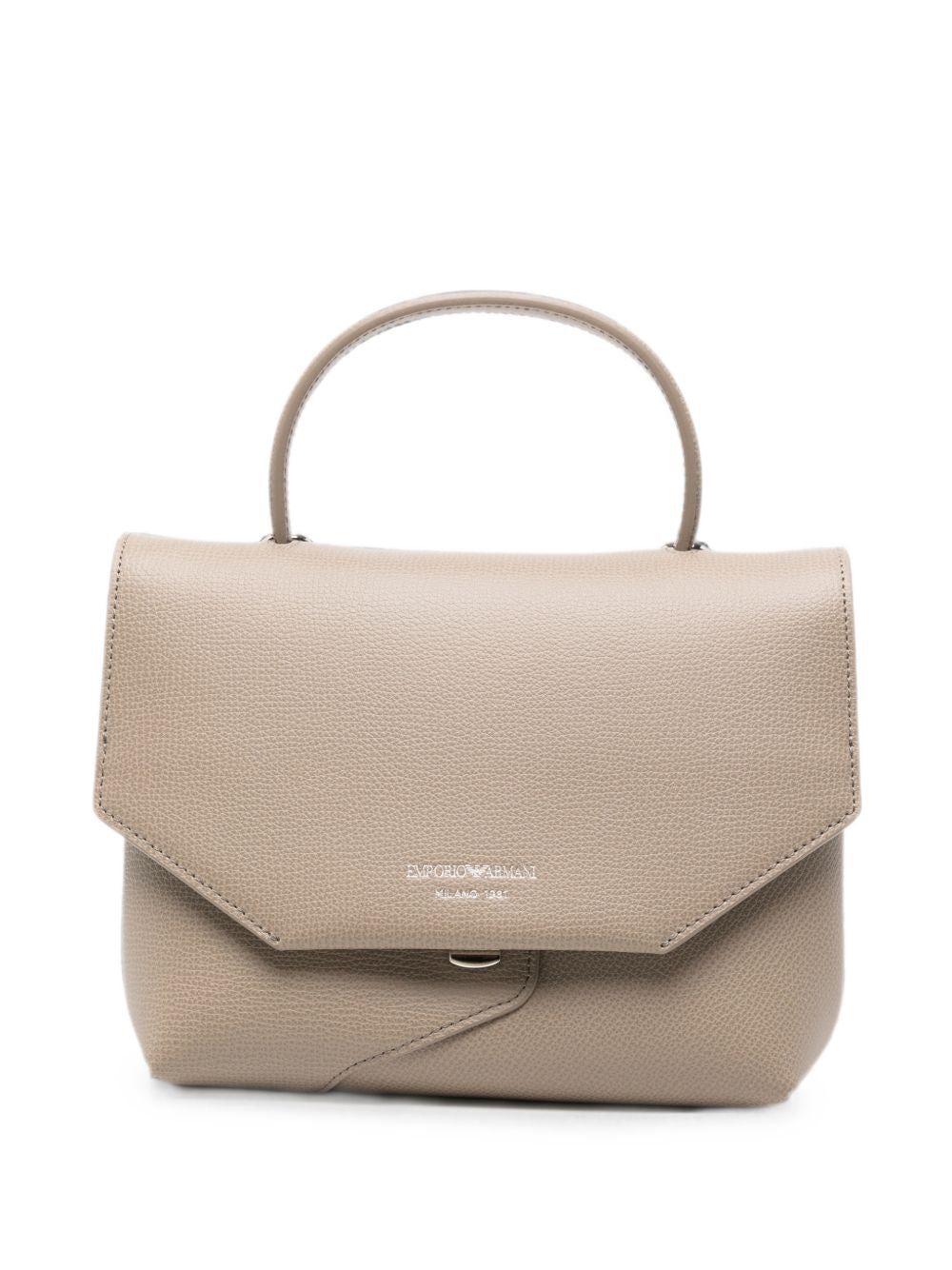 Emporio Armani Leather Top Handle Bag Gray