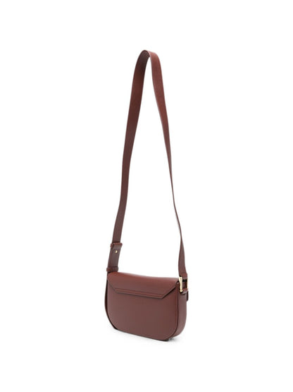 Emporio Armani Leather Crossbody Bag BROWN