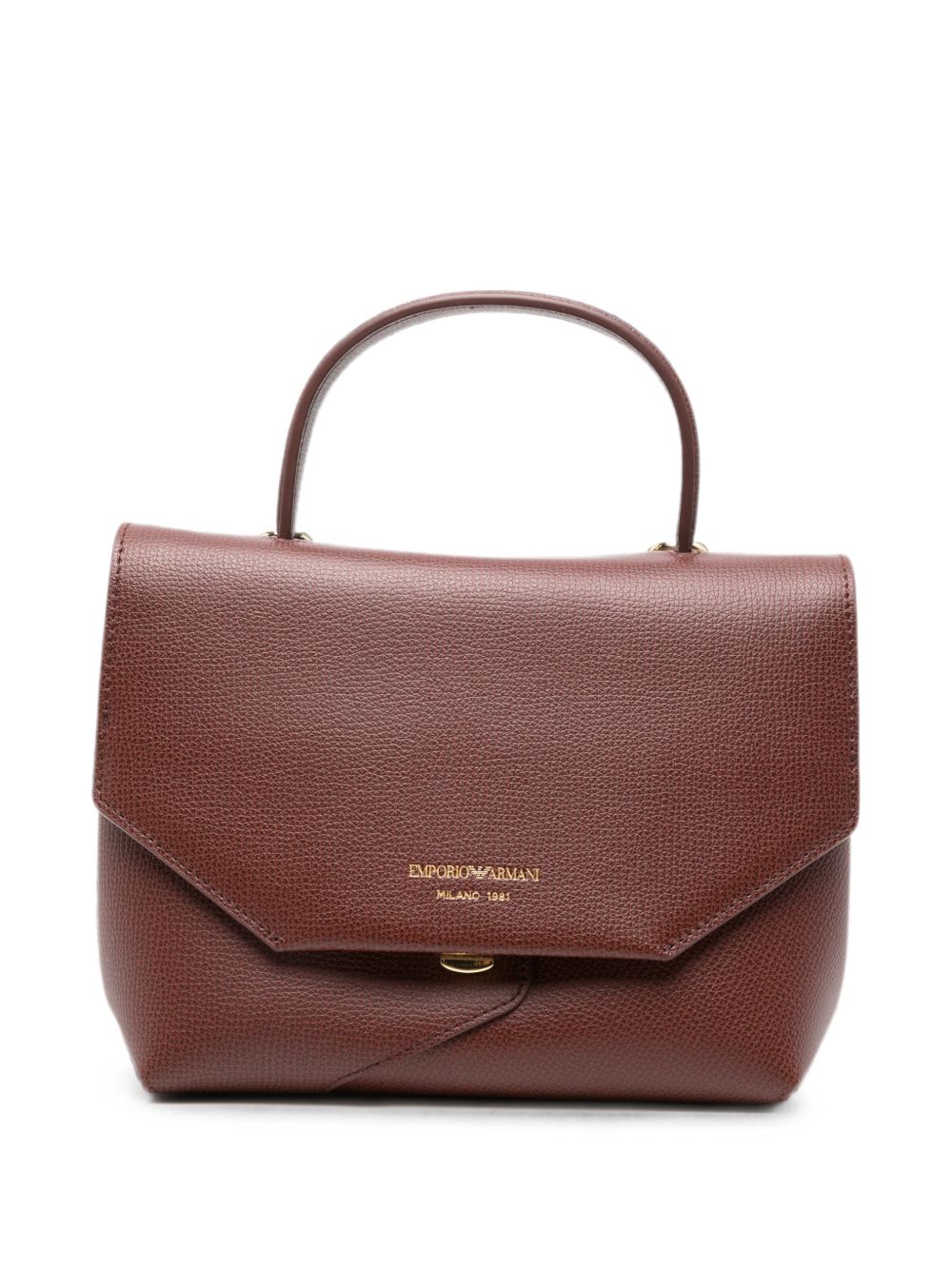 Emporio Armani Leather Top Handle Bag BROWN