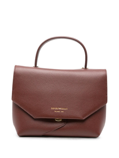 Emporio Armani Leather Top Handle Bag BROWN