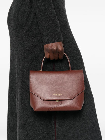 Emporio Armani Leather Top Handle Bag BROWN