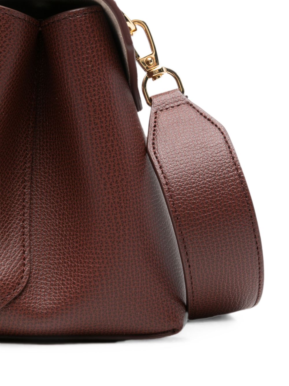 Emporio Armani Leather Top Handle Bag BROWN