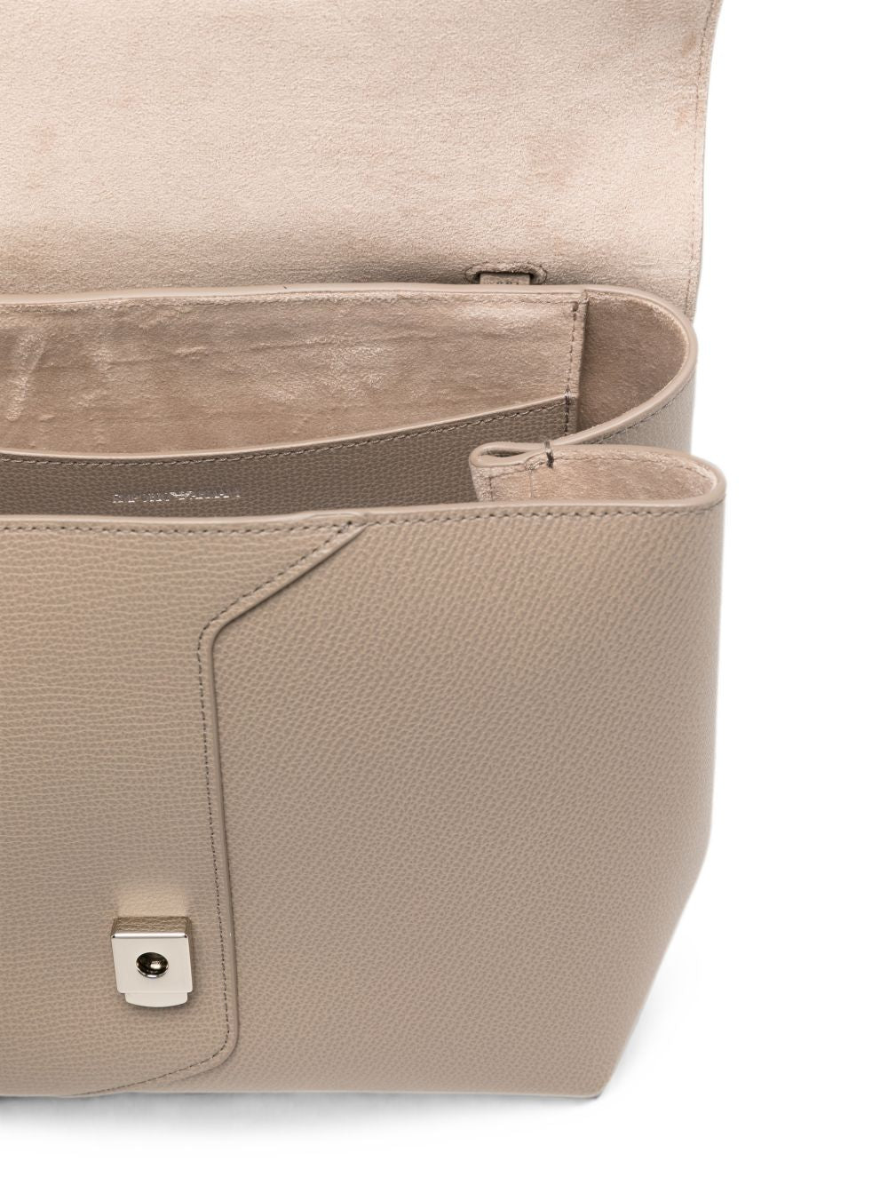 Emporio Armani Leather Foldover Bag BROWN