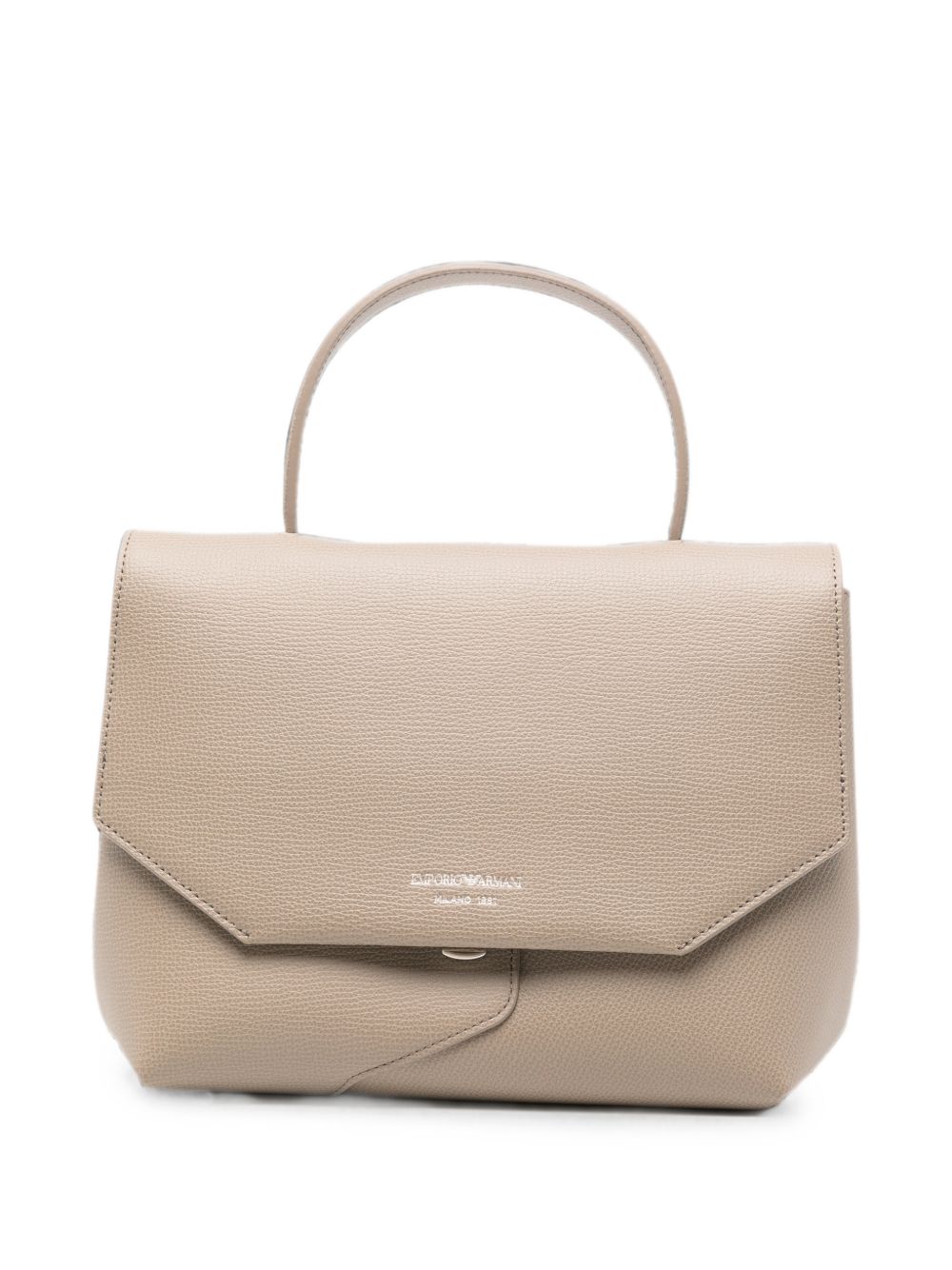 Emporio Armani Leather Foldover Bag BROWN