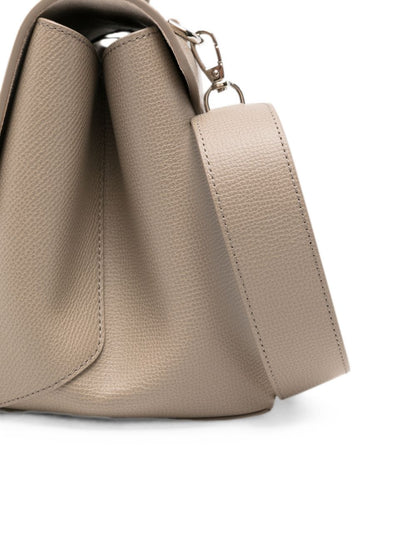 Emporio Armani Leather Foldover Bag BROWN