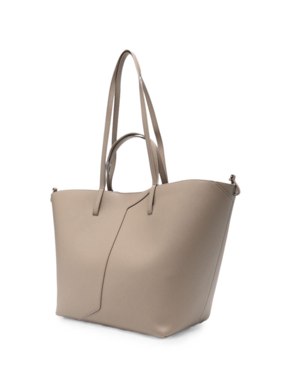 Emporio Armani Leather Tote Bag Gray