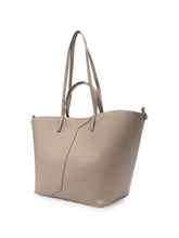 Emporio Armani Leather Tote Bag Gray