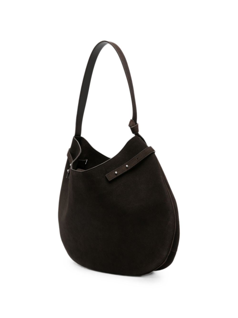 Emporio Armani Suede Leather Shoulder Bag BROWN