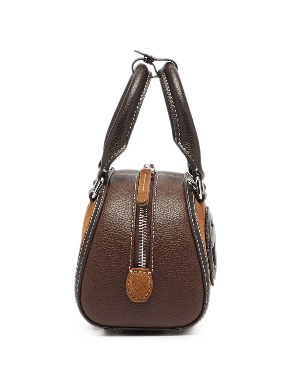 Diesel Leather Top Handle Bag Brown