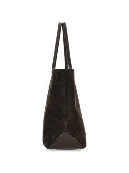 Hogan Address Medium Leather Tote BROWN