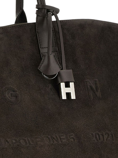 Hogan Address Medium Leather Tote BROWN