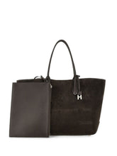 Hogan Address Medium Leather Tote BROWN
