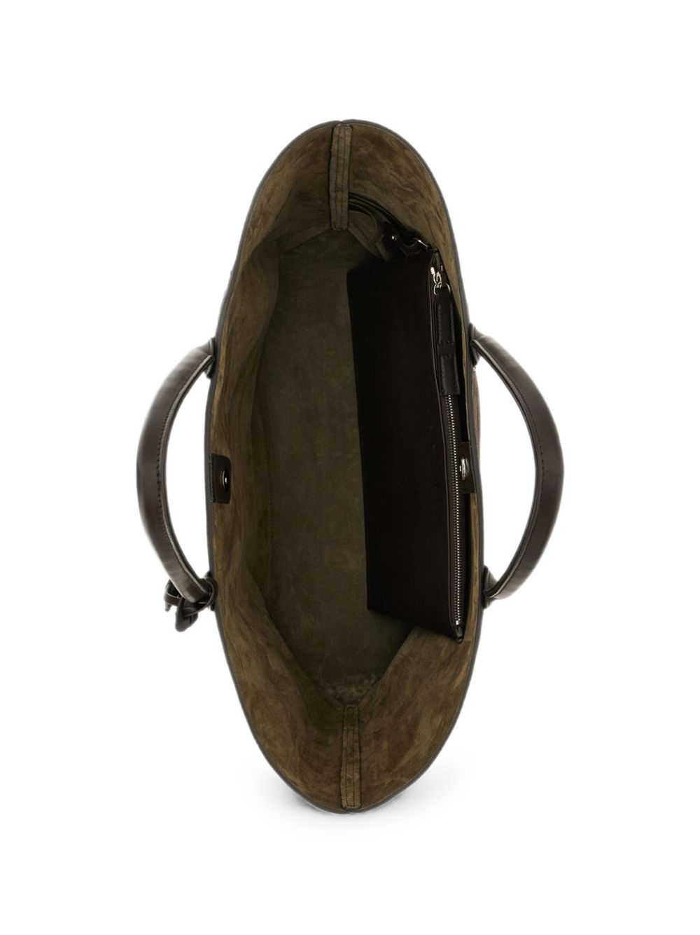 Hogan Address Medium Leather Tote BROWN