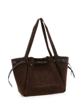 Tory Burch Romy Suede Leather Tote Bag BROWN