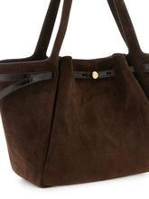 Tory Burch Romy Suede Leather Tote Bag BROWN