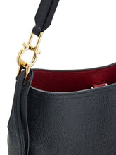 Ferragamo Medium Leather Hobo Bag BLACK