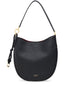 Ferragamo Medium Leather Hobo Bag BLACK