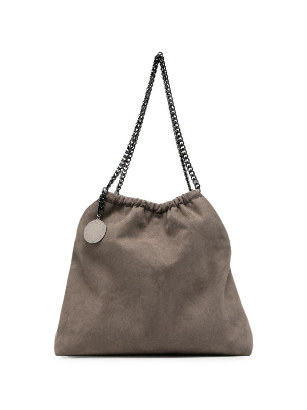 Stella McCartney Faux-Suede Ruched Bag BROWN