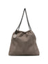 Stella McCartney Faux-Suede Ruched Bag BROWN