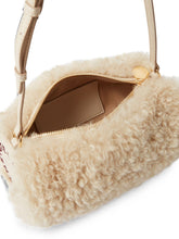 Stella McCartney Faux-Shearling Cylinder Bag BEIGE