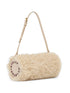 Stella McCartney Faux-Shearling Cylinder Bag BEIGE