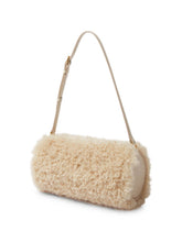 Stella McCartney Faux-Shearling Cylinder Bag BEIGE