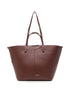 Emporio Armani Leather Tote Bag BROWN