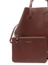 Emporio Armani Leather Tote Bag BROWN