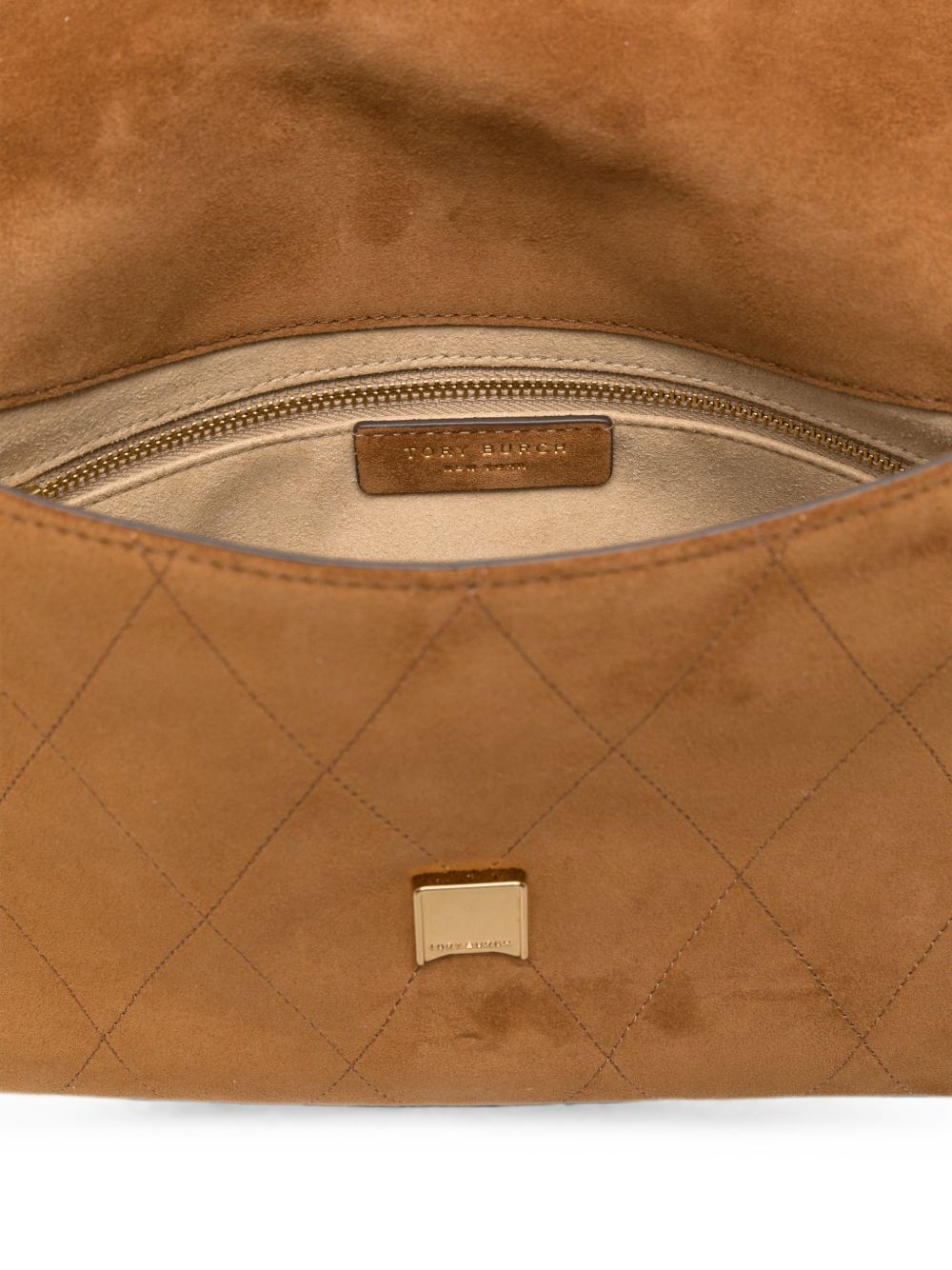Tory Burch Kira Quilted Crossbody Bag CAMEL