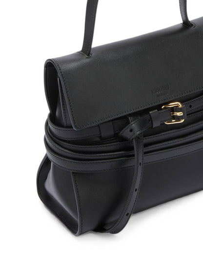 Moschino Buckle Strap Shoulder Bag BLACK